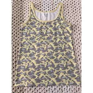 Champion Yellow and Gray Bird Print Tank Top, Size M